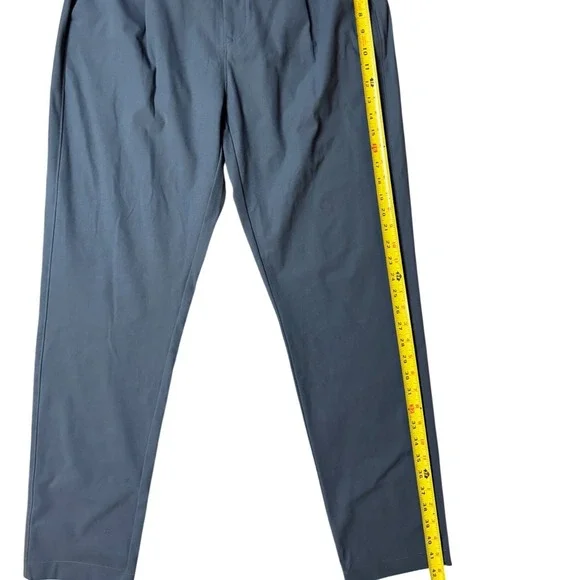 Tracksmith Mens Running Pants Slate Blue Pleated Tapered Track Trousers Large - Picture 7 of 15